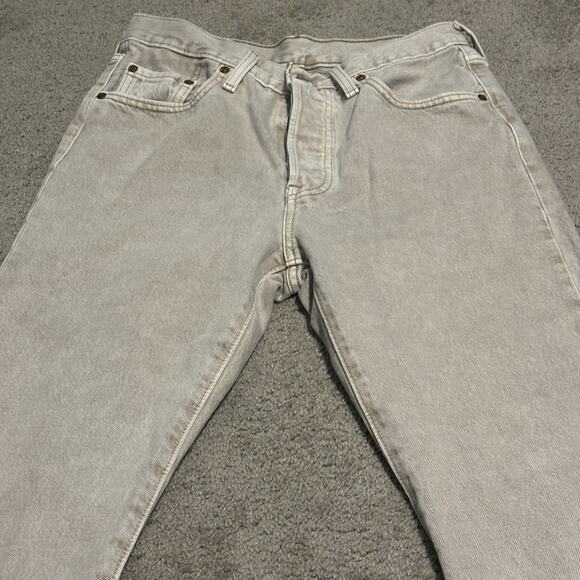 Levis Classic 501 Women W28 L30 Acidwash Tan Jeans - Picture 5 of 16